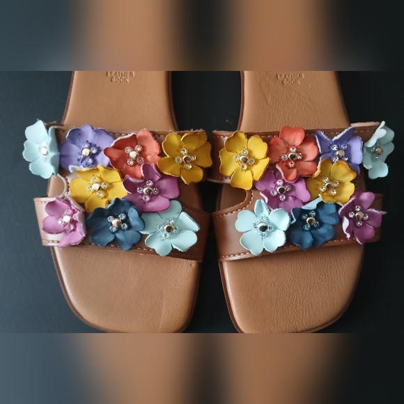 Mariella Multicolor Floral Sandals, Leather, Italy - Picture 4 of 8